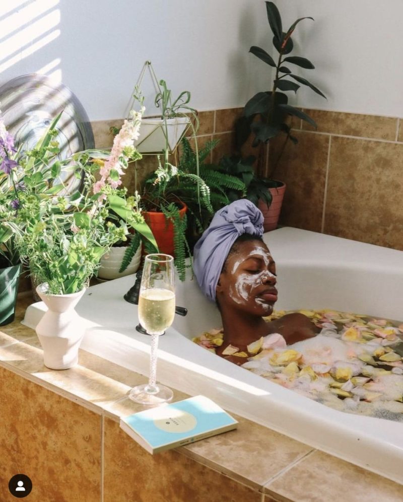 A calming herbal bath.