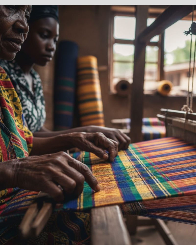 Magnified view of an intricate traditional weaving pattern, demonstrating the detailed technical knowledge inherent in heritage-driven design.