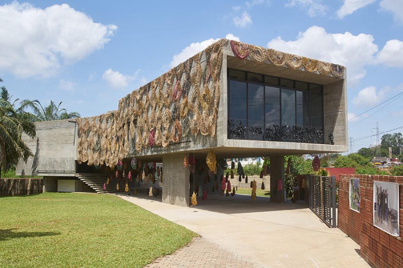 Nubuke Foundation in Accra, Ghana, with art displays