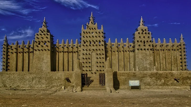 The Great Mosque of Djenné, a historic adobe mosque in Mali