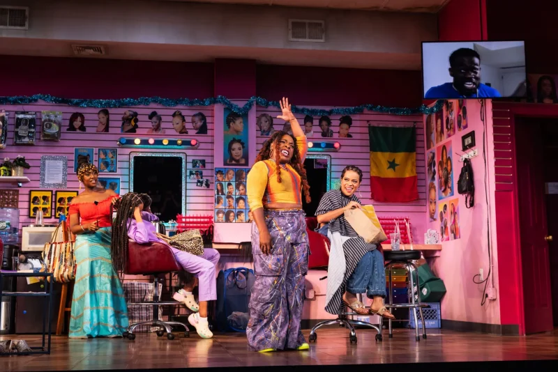 Scene from the stage production Jaja’s African Hair Braiding
