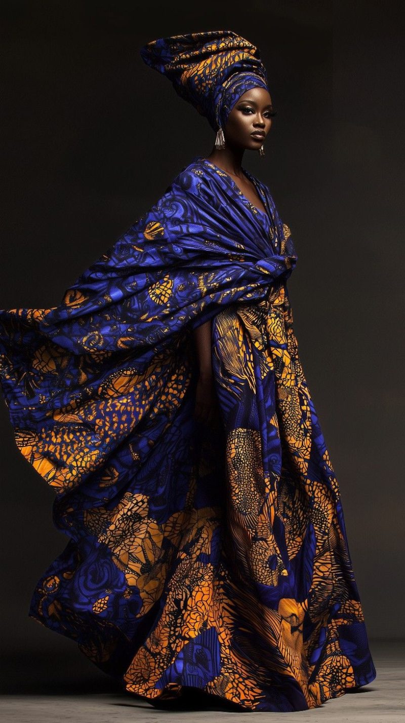 A high-tech view of traditional African fabric being digitised by AI for heritage preservation in 2026.