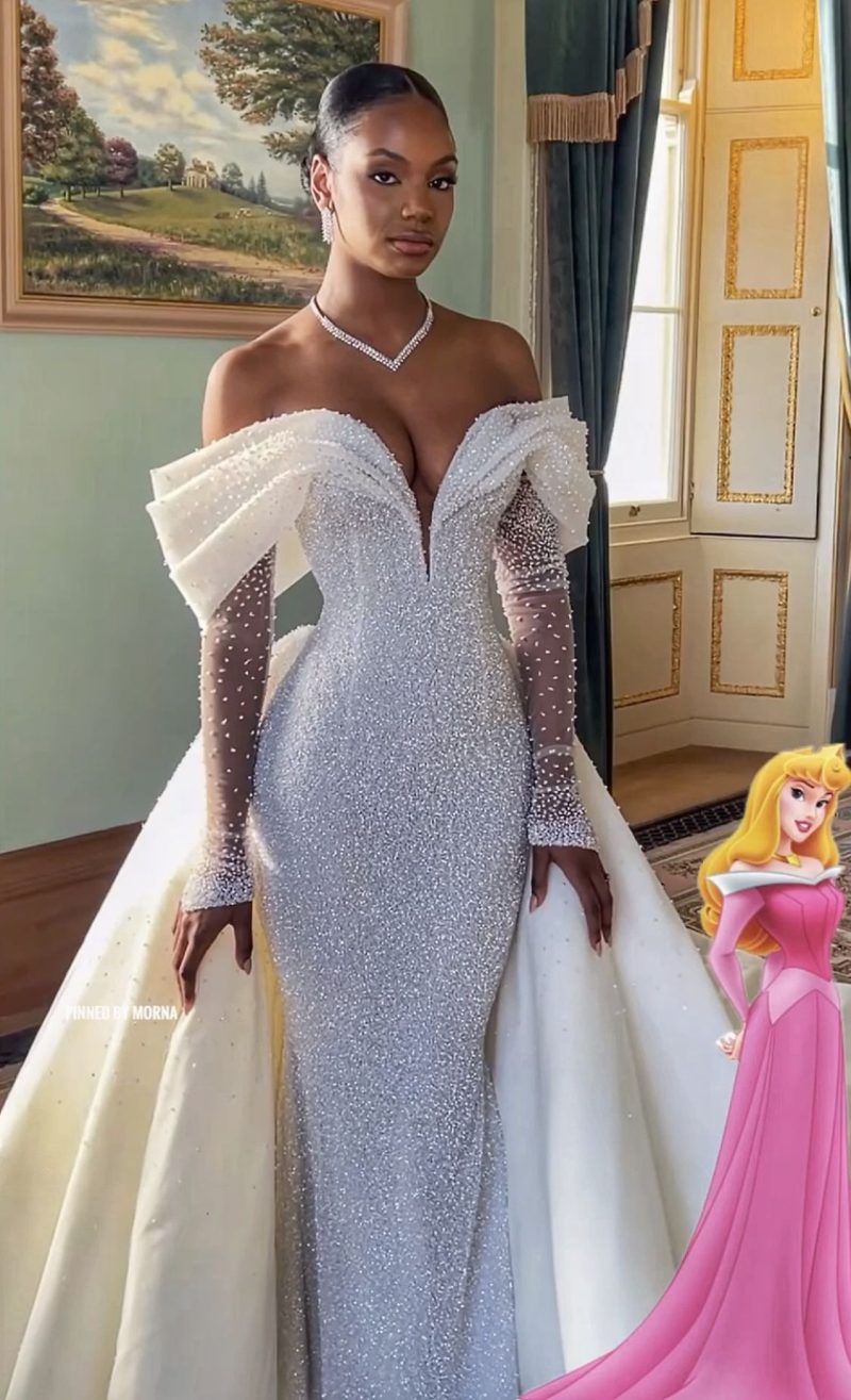 A bespoke white wedding gown showing the top 2026 bridal trends by Gbemi Okunlola
