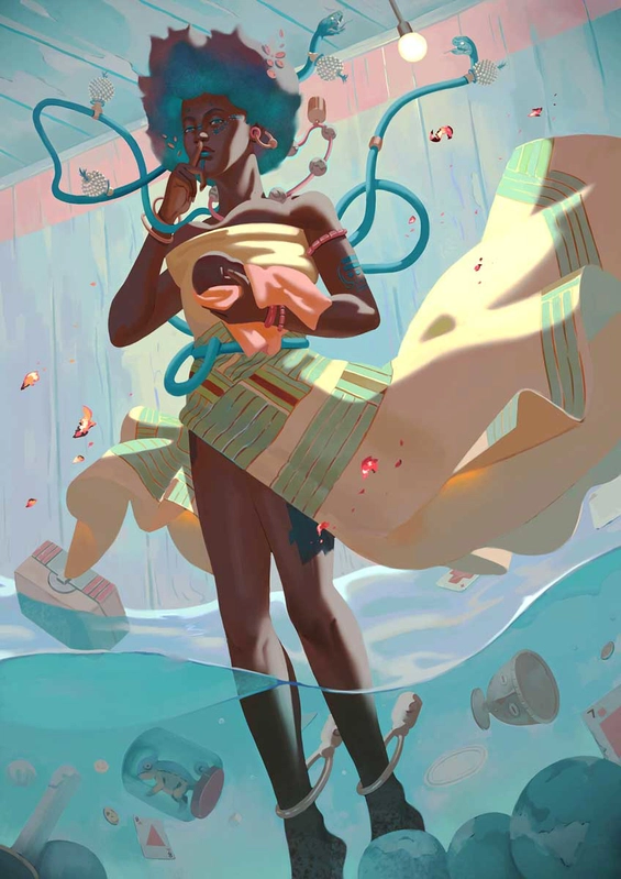  Mami Wata, artwork by Kindred Styles, via ArtStation
