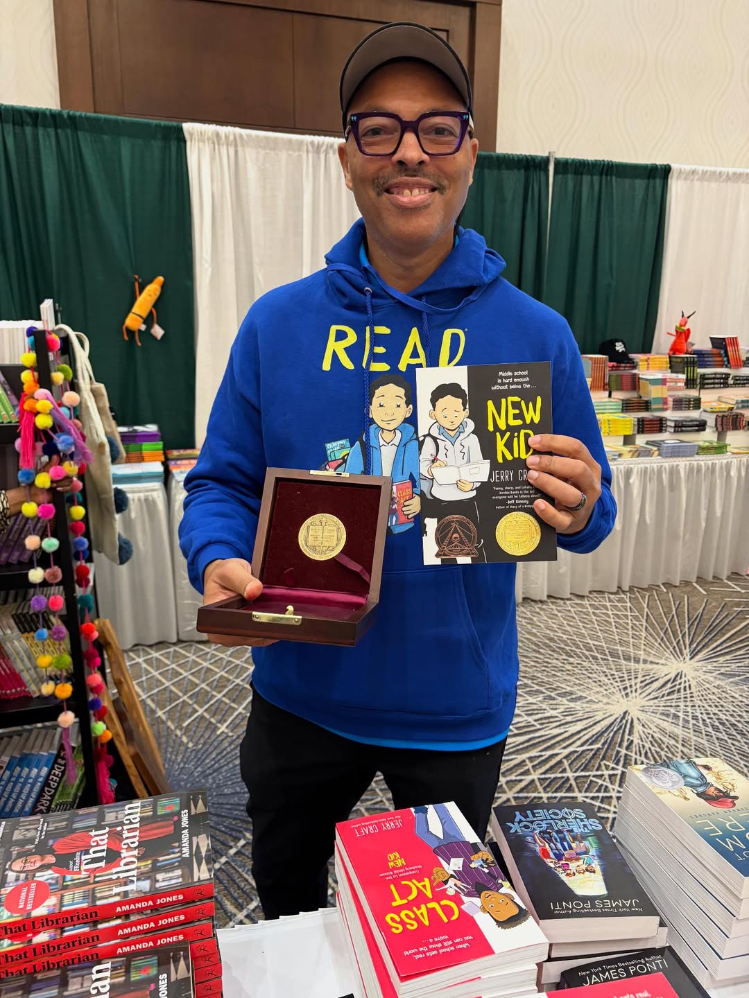 Jerry Craft, the first graphic novelist to win the Newbery Medal for New Kid