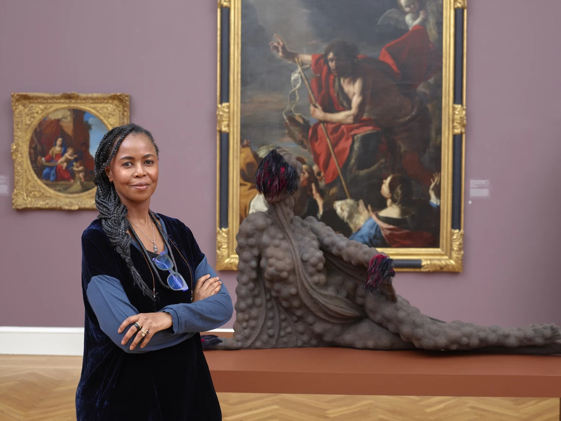 African artist known for bold collages and sculptures challenging beauty, consumption, and change.
