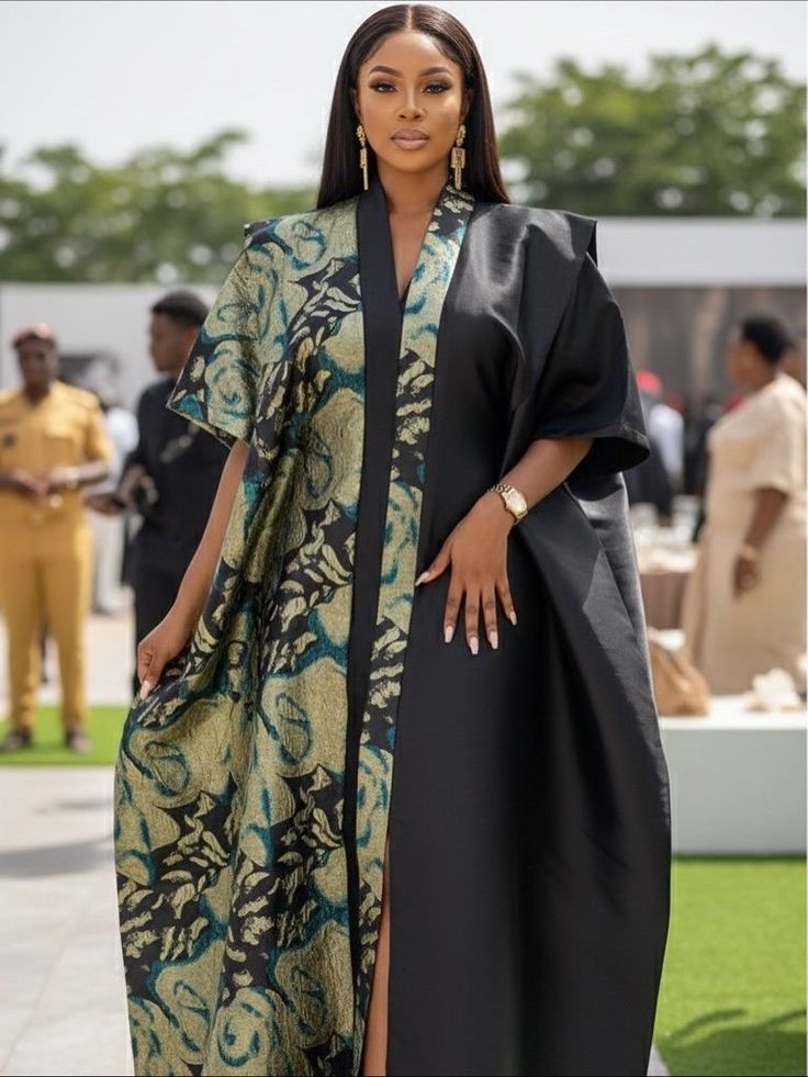 A picture showing how to blend African heritage with modern style.
