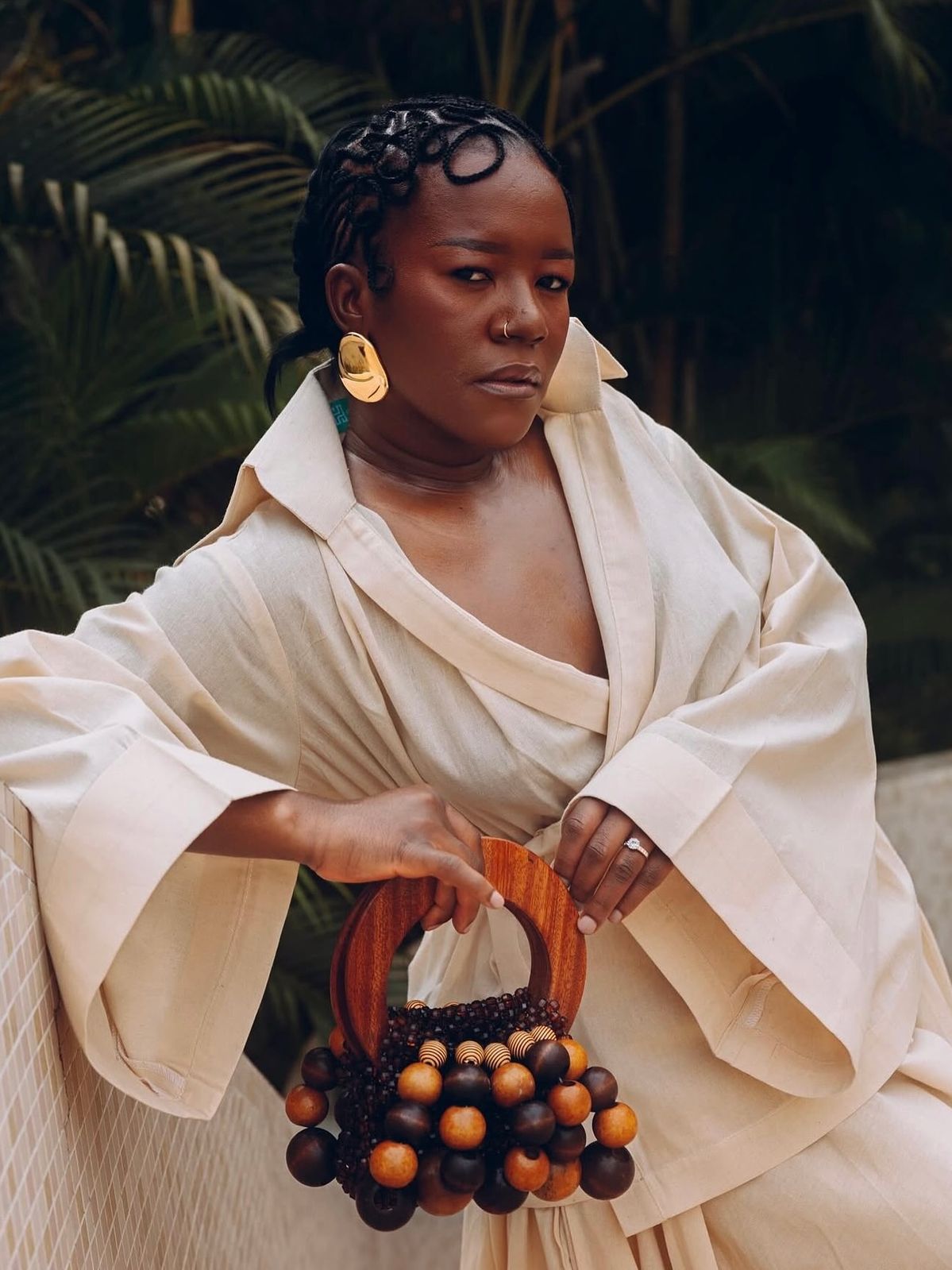 A shot of a hand-made beaded bag: Exploring inclusive and sustainable African craftsmanship.