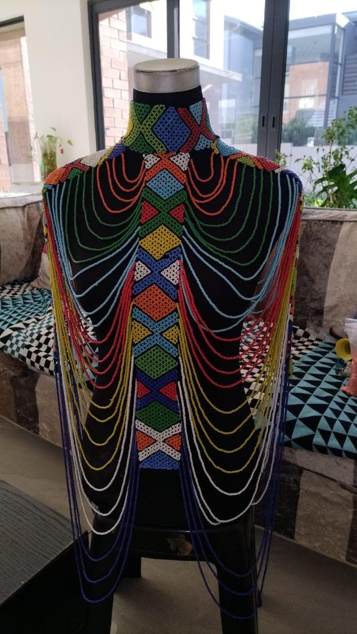 An inclusive high-end Zulu beaded necklace, representing the soulful beauty of South African colour storytelling.