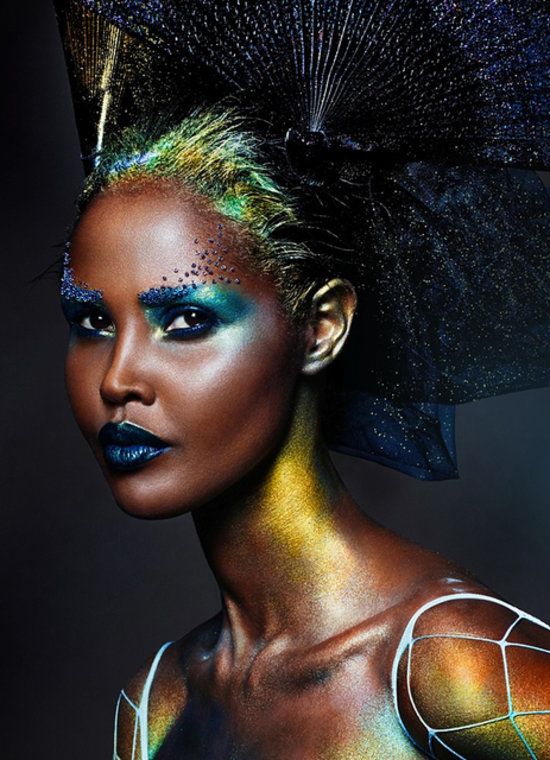  An image showing an editorial makeup done by African makeup artists rewriting the global beauty conversation.
