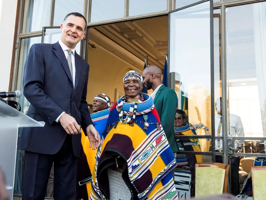 Dr. Mahlangu receiving France's top cultural award
