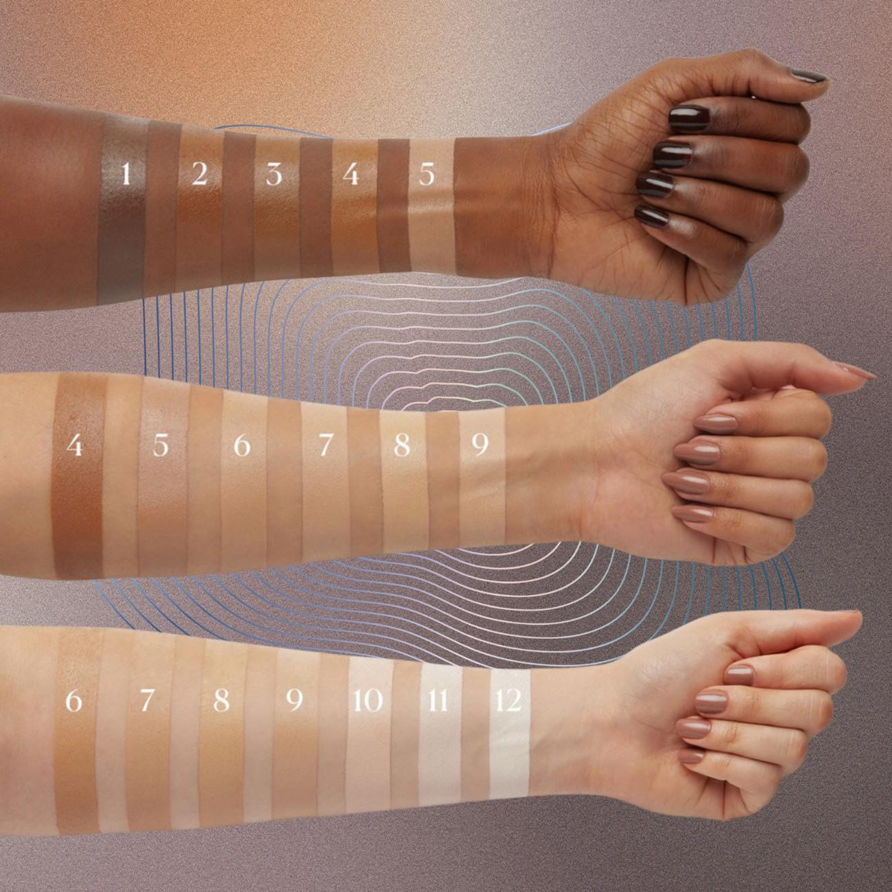 An image showing a lady wearing makeup, highlighting foundation matching for deep skin tones
