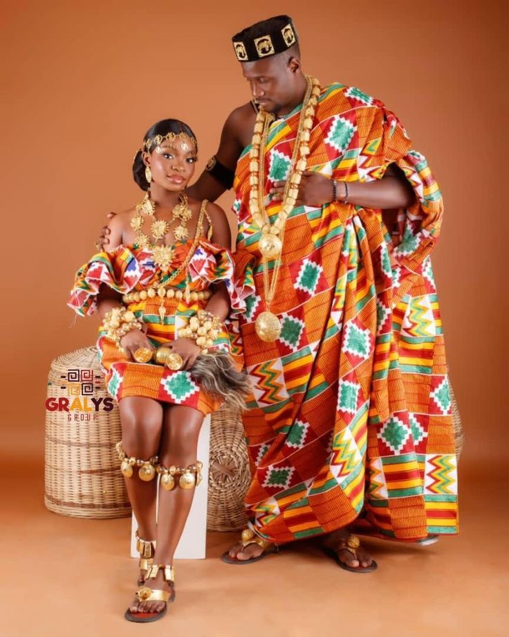 Ethnic traditional clothing in Togo during cultural ceremonies