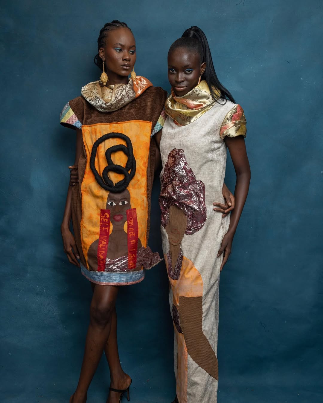 An image showing two ladies wearing dresses from a brand that is into sustainable fashion in Ghana
