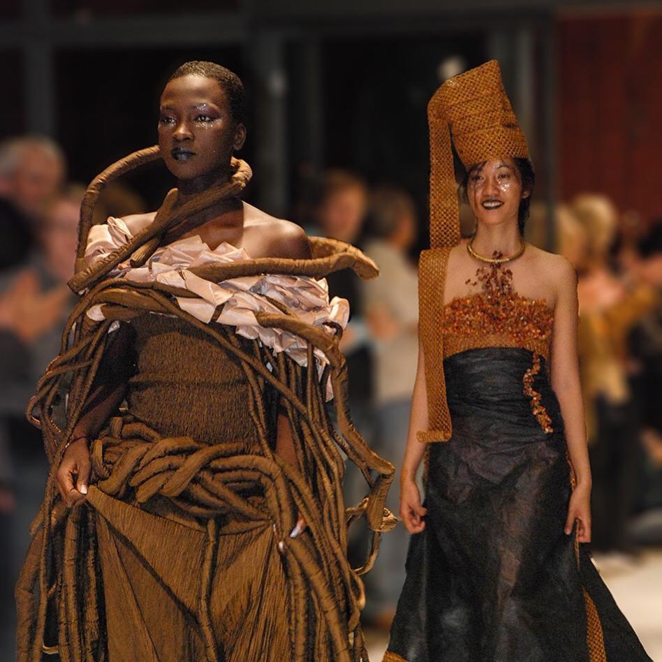 An image showing models wearing a piece from one of the Senegalese fashion designers influencing global style
