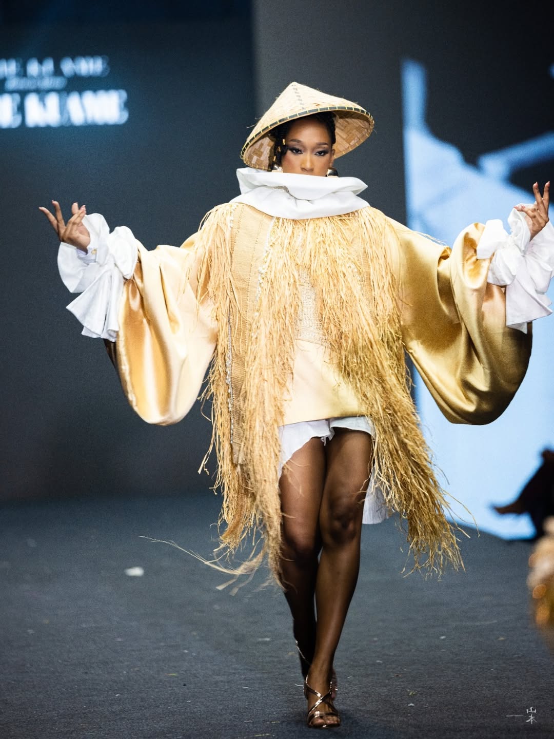  An image showing a model wearing a piece from one of Ivorian designers taking African fashion to the global stage, Elie Kuame
