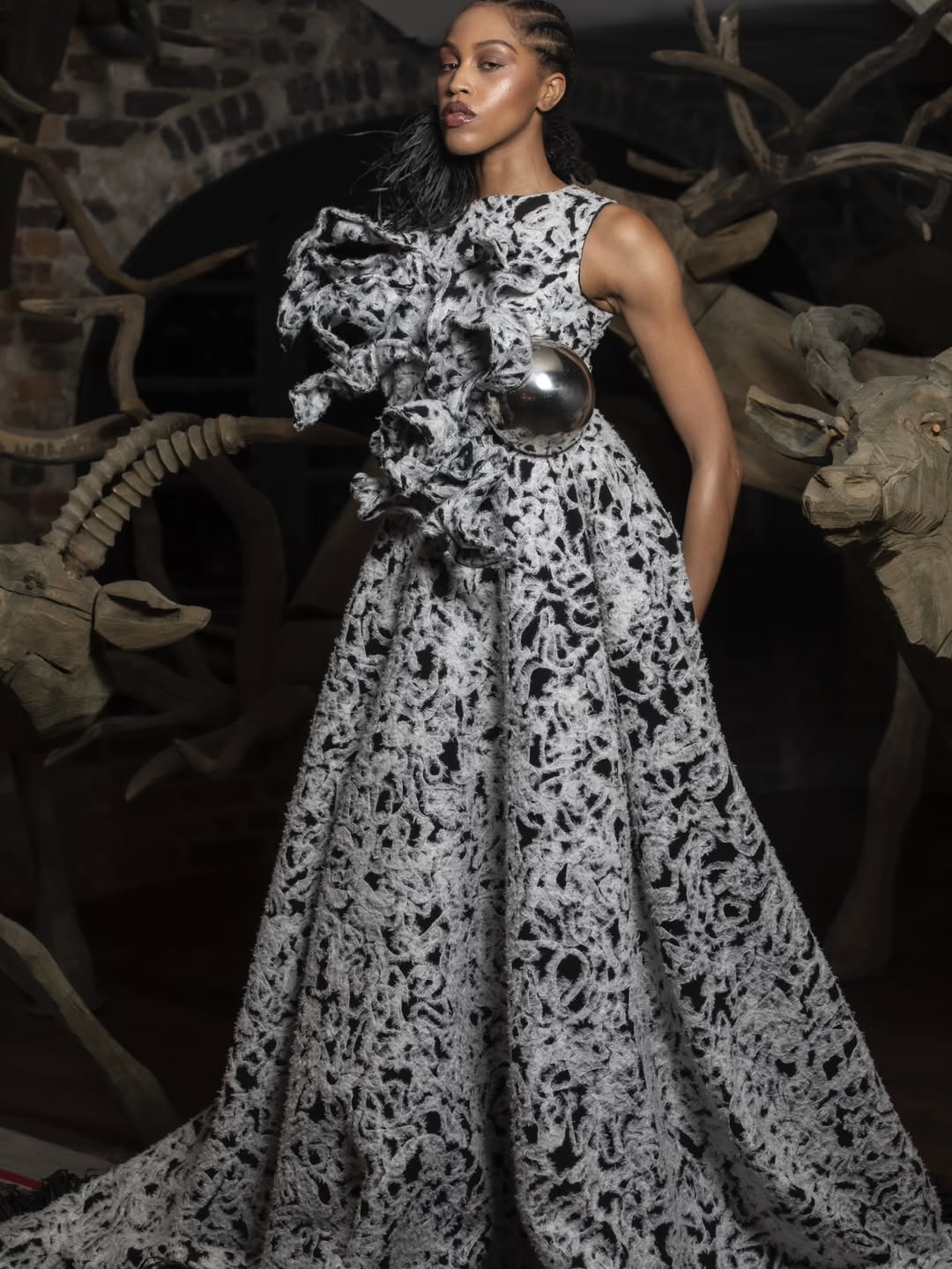 A model wearing a design by Zaady