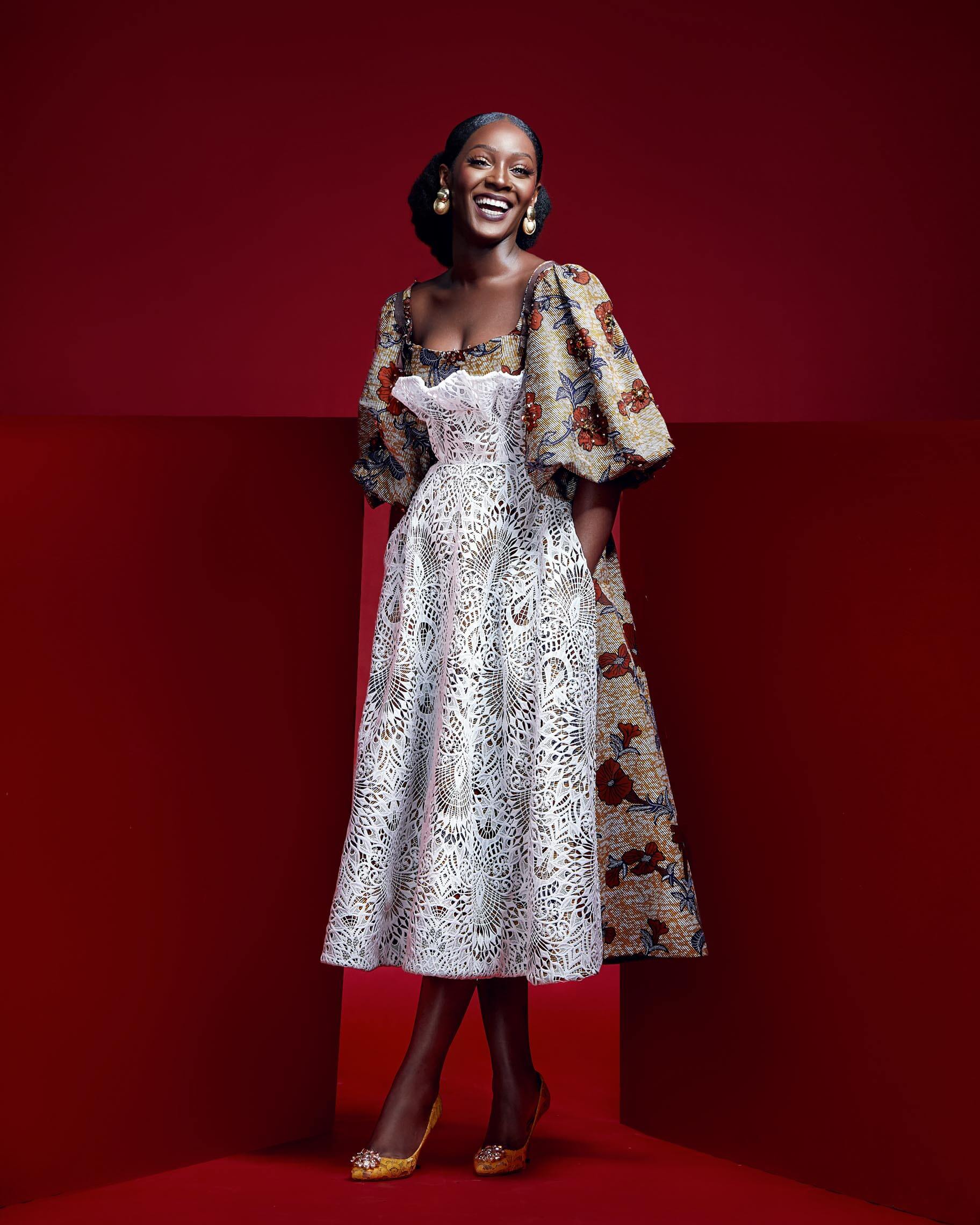  An image of a lady wearing a dress made by Pistis Ghana
