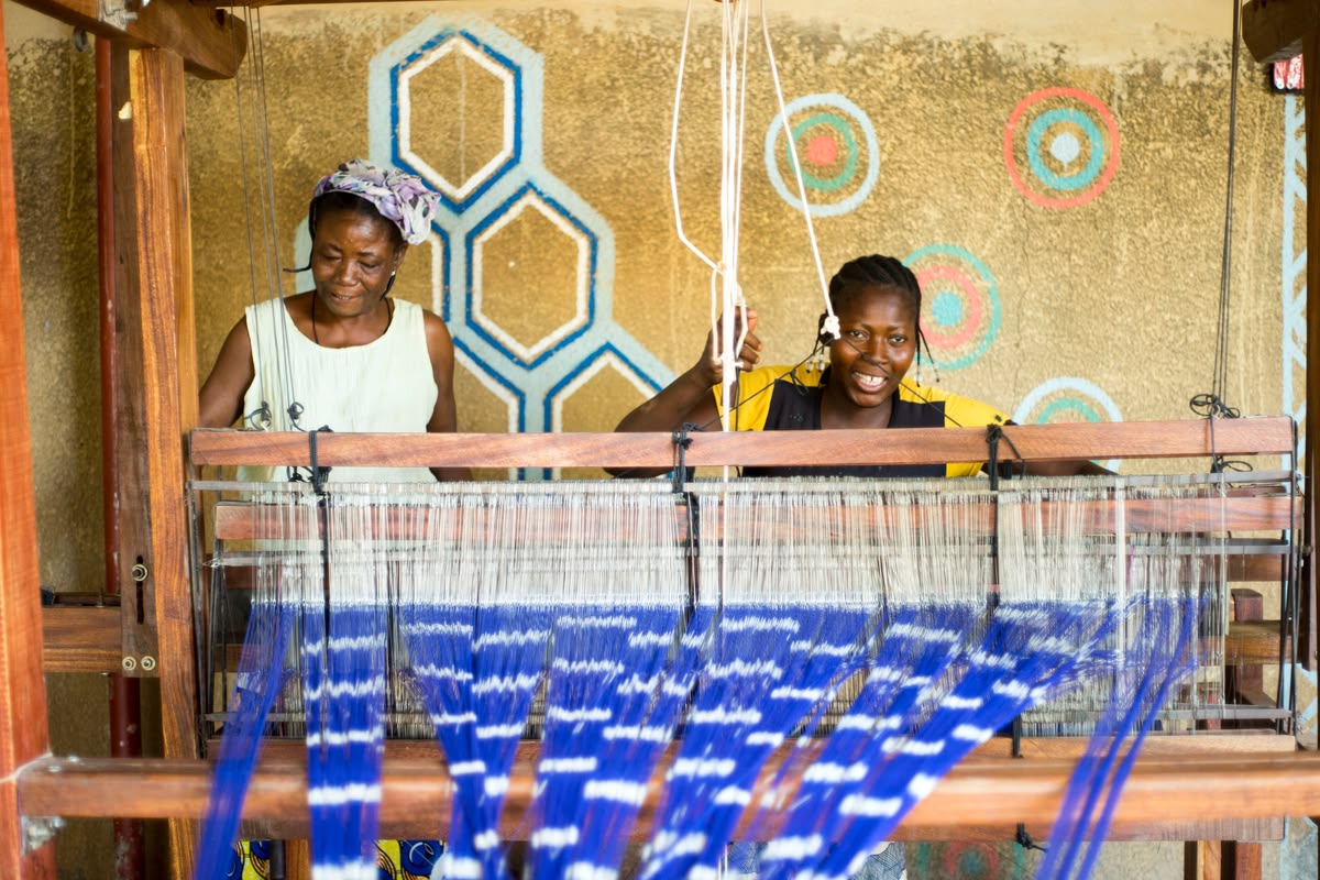 Faso Dan Fani weaving and traditional clothing in Burkina Faso.