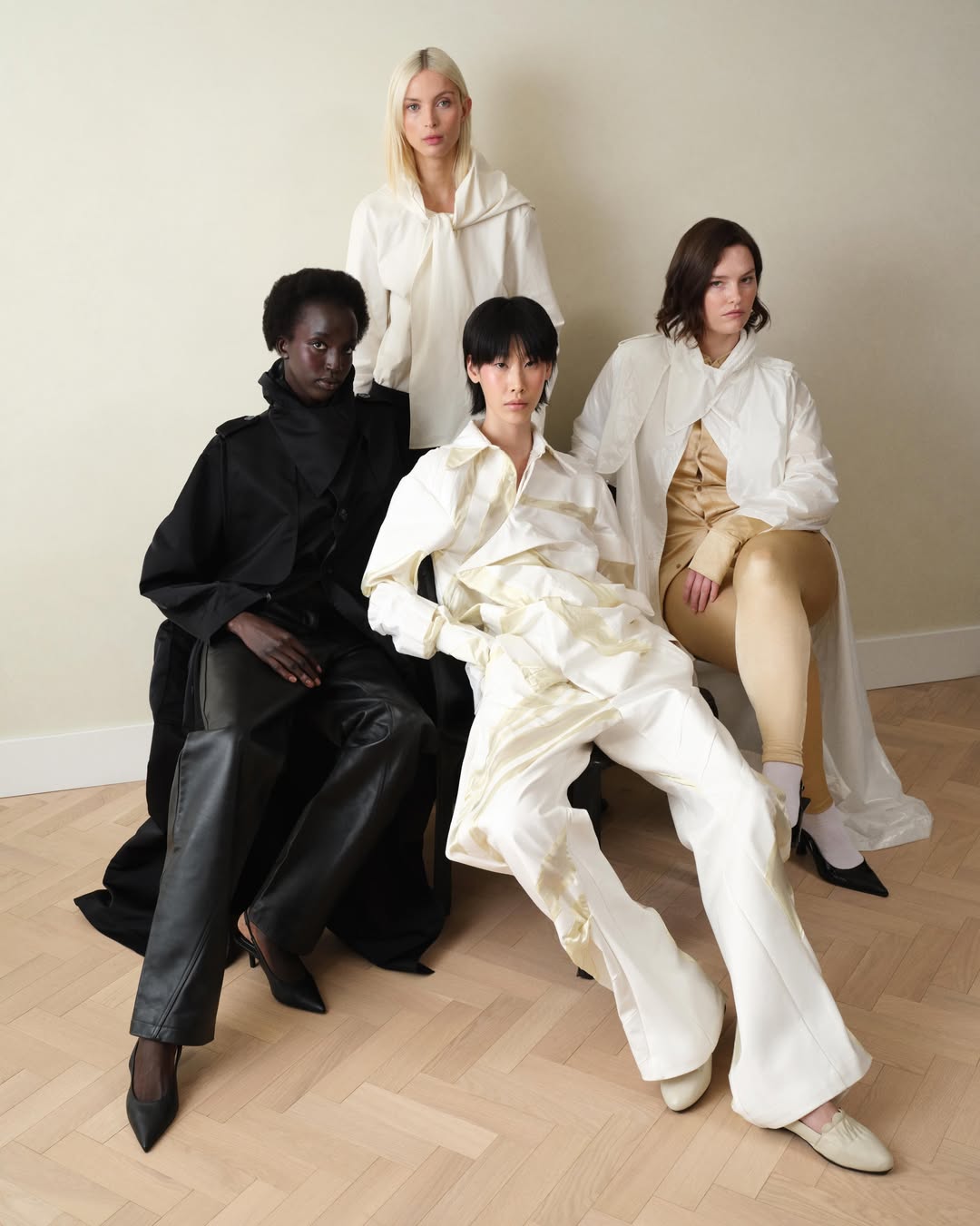  An image showing models wearing pieces from one of the African-British fashion designers, Biance
