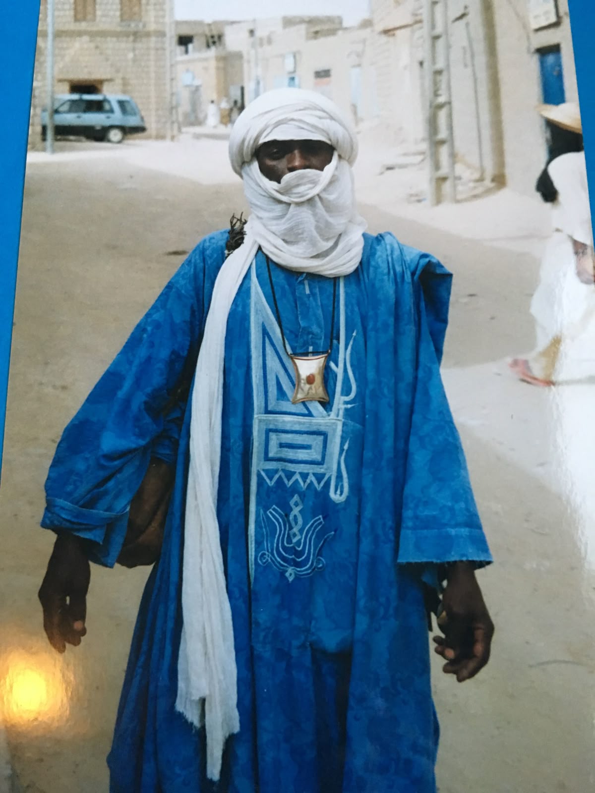 A Tuareg elder dressed in traditional clothing in Niger. 