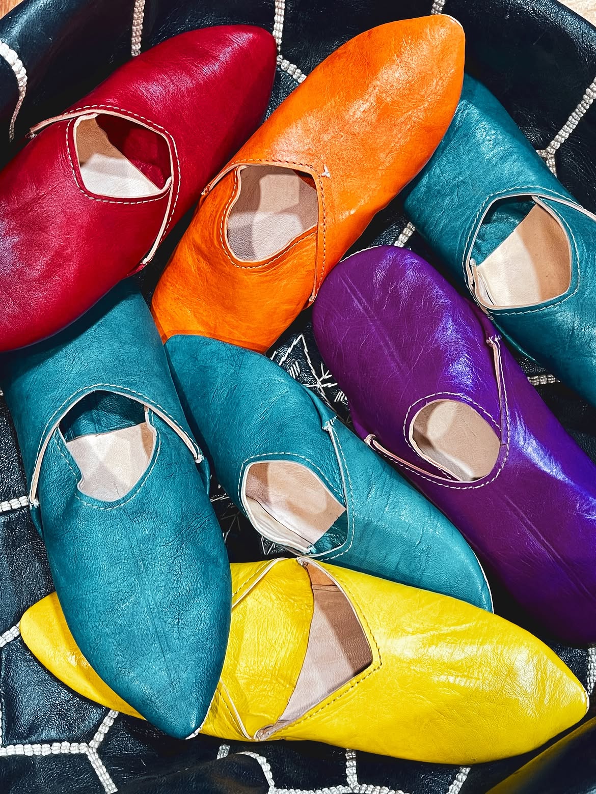 An image showing a close view of Morocco's footwear
